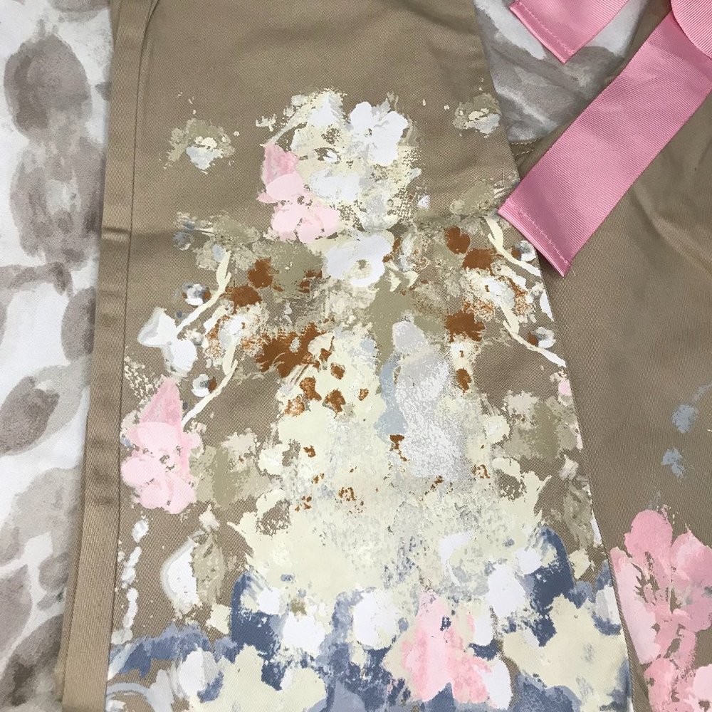 NWT SOHO For NY & Comp Floral Painted Boyfriend Kaki Size 10 - Picture 2 of 8